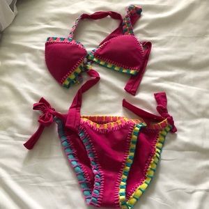 Kiini Platinum Bikini in pink. Size S bottoms and M top